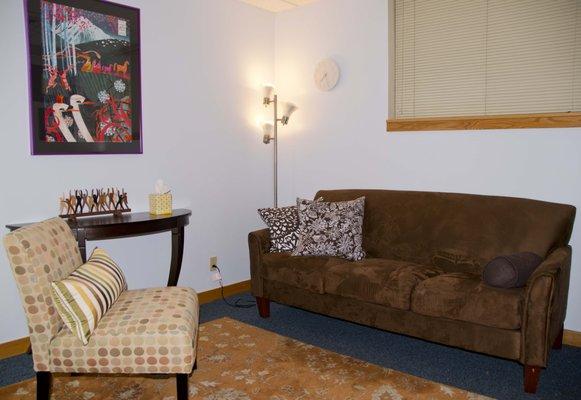 A peaceful and relaxing environment awaits at the Whole Psychotherapy office.