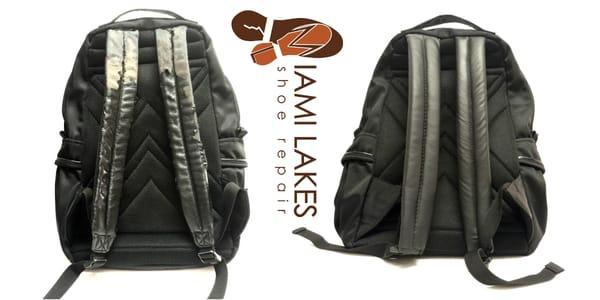 Before & After photos of this Armani Bookbag