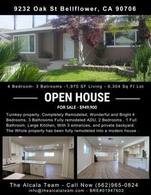 Open House - Bellflower, CA!!!