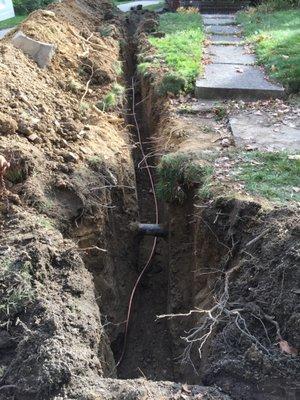 Replaced lead water service line in Cleveland.