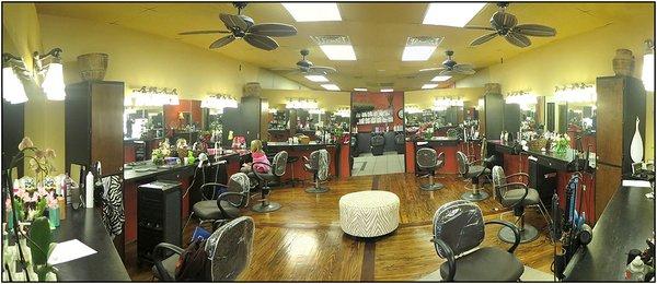 Room where they cut your hair and do other things to it if you're female.  Click photo for wide view.