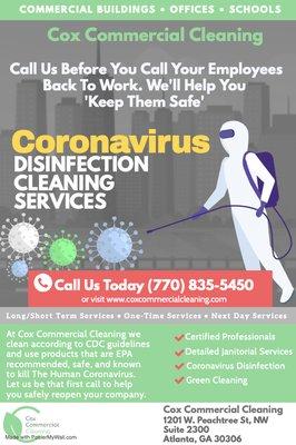 Coronavirus disinfection services