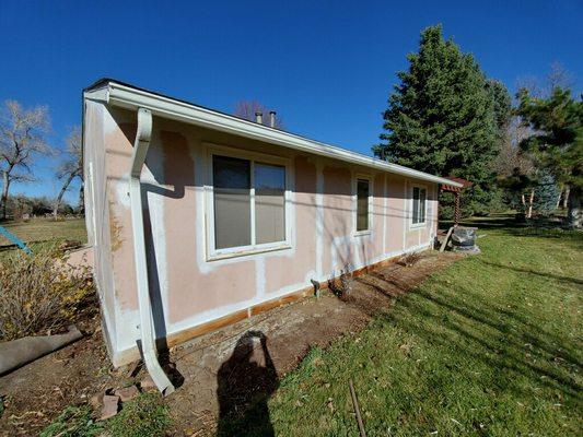 Whole house exterior painting preparation. Boulder, Colorado BEFORE