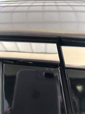 When I received my car back it look like they took a flat head and lifted my (Chrome Trimming) on my door panel.