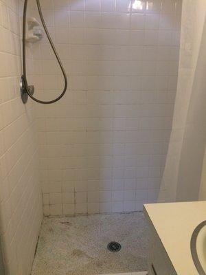 Small outdated shower