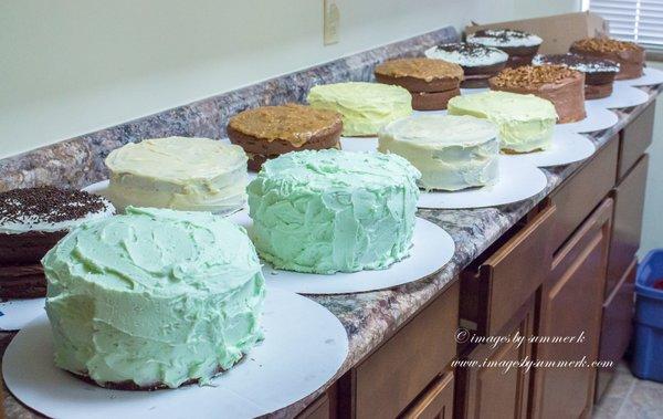 Icing Room where over 600 cakes will be iced in three days!