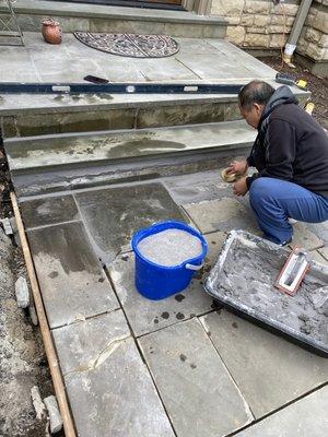 Reset the slates on the front door