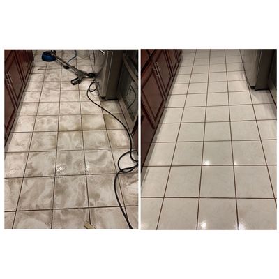 TILE CLEANING SPECIAL 50¢ A SQUARE FOOT CALL US NOW! (818)400-2827