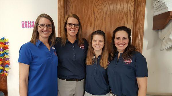 Meet our team!  Amy, Abby, Sara and Mandi