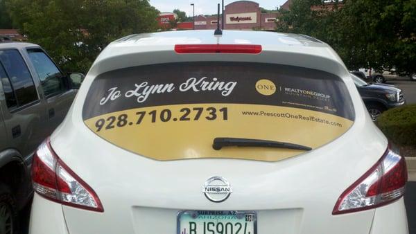 Utilize your very own mobile billboards with a custom window graphic