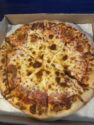 Thick cheese pizza