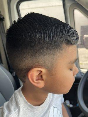 Nothing extra just a normal kid haircut