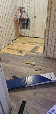 New subflooring and lvp in progress