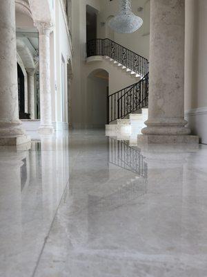 We restore all natural stone, marble, travertine, granite. Grind - hone and polishing services.