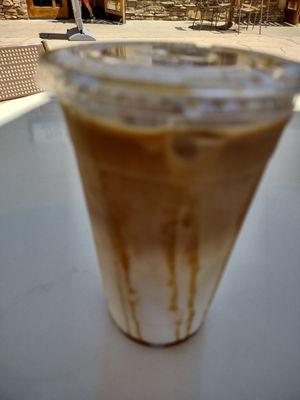 Iced caramel latte