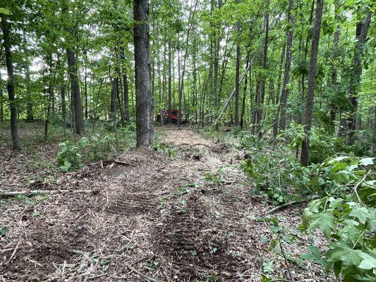 Initial run down the property line