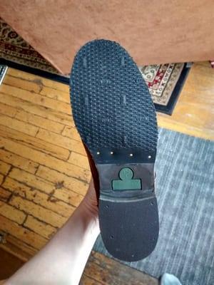 Repaired sole and heel