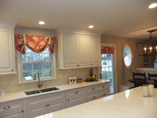 Roman shade and kitchen valance, Ambler Pa