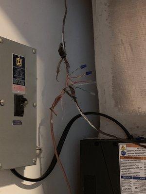 Wiring in the hot water heater closet