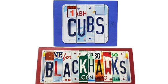 We offer Cubs, Blackhawks, Bears and Bulls artwork.