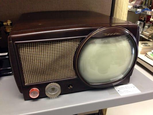 Probably the first television in Greenback.