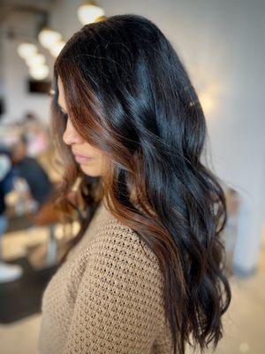 There is nothing prettier than a two toned brunette for the winter!