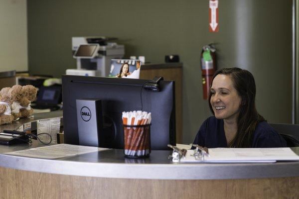 Front desk at our Bridgehampton center