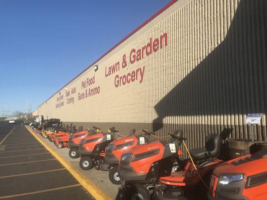 Lots of mowers and tractors