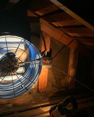 Attic fan installation keep attic cool