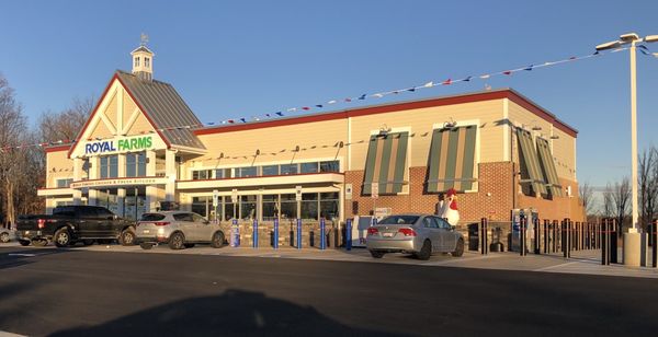 Front of the store, excluding multiple gas pumps.