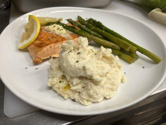 Grilled Alaskan sockeye salmon