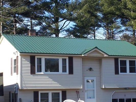 For this attractive split level,  we chose to utilize ABC Imperial Rib metal roofing. Complete lifetime paint warranty.