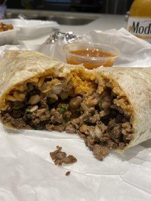 Carne asada burrito