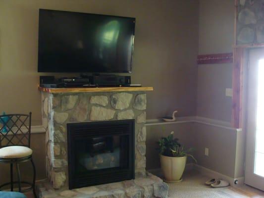 Gas Fireplace , 65 " TV