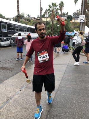 Personal record of 1:57 minutes at the 2019 LaceUp Lexus Half Marathon in Riverside. Could have NEVER done this without Hoka Hey