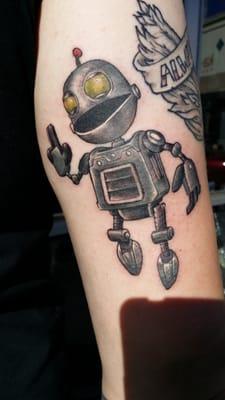 Clank from Ratchet and Clank 
Collaboration with Matthew Tarkman of MT TATTOOS