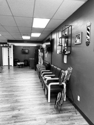 Waiting area Doyle's Barber Shop