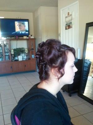 I did Katie's updo in 25 mins