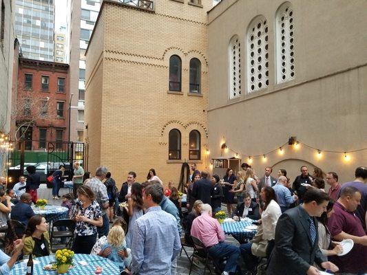 PTO Family Social in Church Courtyard