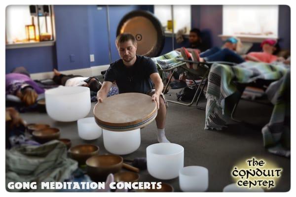 Visit The Conduit Center and try experiencing sound-meditation at one of their group "concerts."