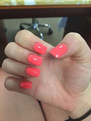 Acrylic but they look like my real nails.