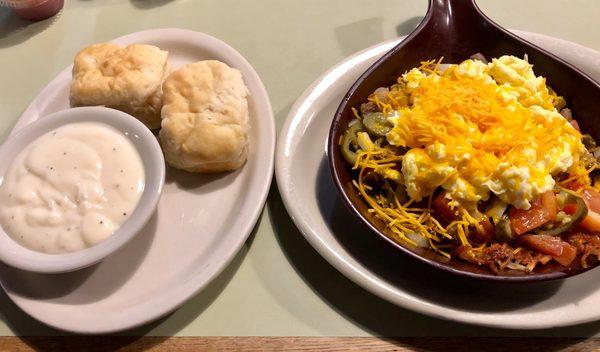 Southern Skillet w/Biscuits and gravy.