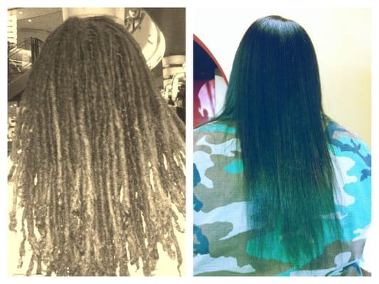 Took my Dreadlocs out and Melita pressed me bone straight!