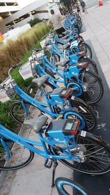 By Curtis Hixon Park / Glazer Children's Museum. A little weird that the only bike racks are for Coast Bike Share. Rest of us?