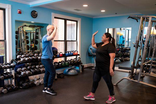 My client Richa completing another workout, with a smile :)