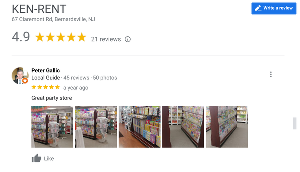 Owner gives himself a 5-star review!