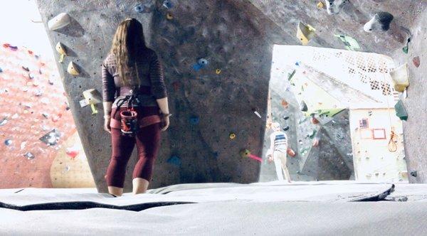 Indoor bouldering area