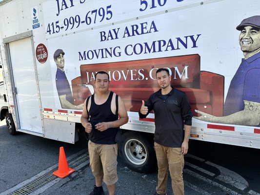 Luis and Jaime after the quick move in!