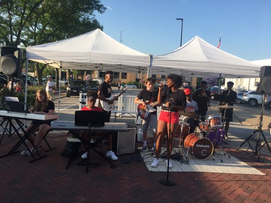 The band at a Homewood Farmer's Market