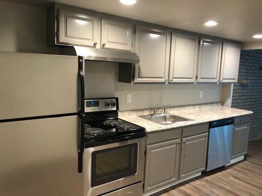 Remodel Kitchen to a galley style.